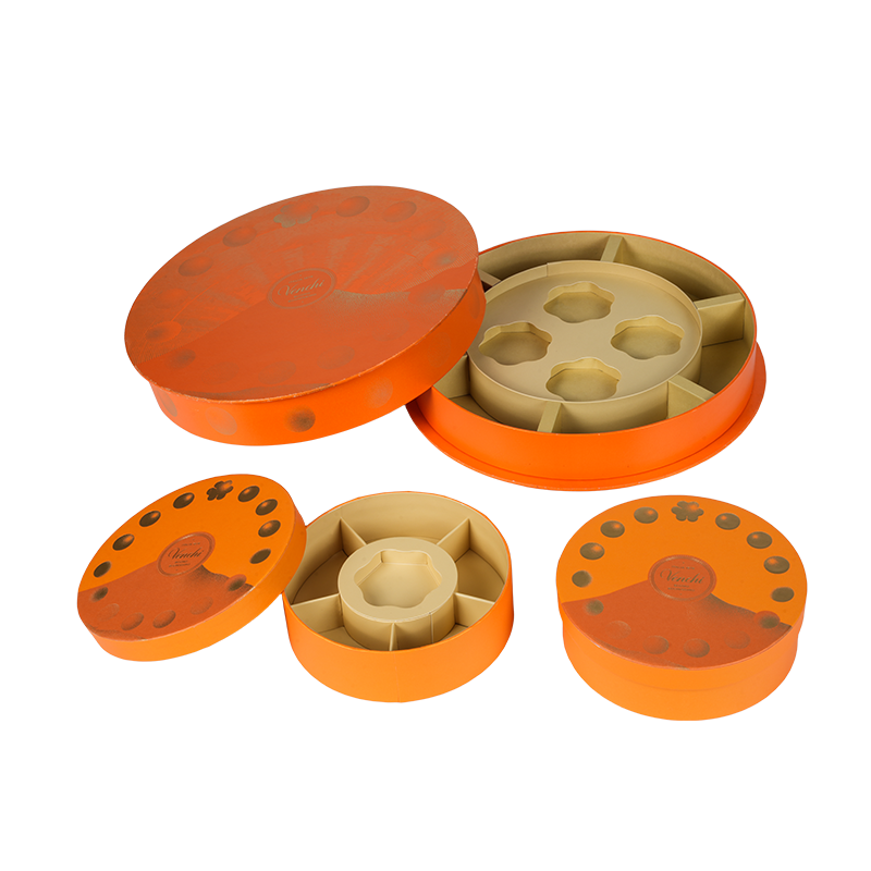 Jäykkä kosteudenkestävä pyöreä karkkirasia