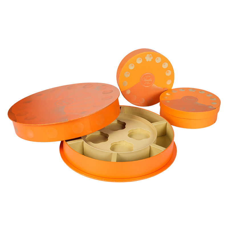 Jäykkä kosteudenkestävä pyöreä karkkirasia