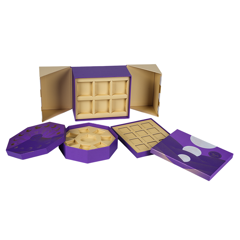 Jäykkä kaksiovinen suklaapakkauslaatikko