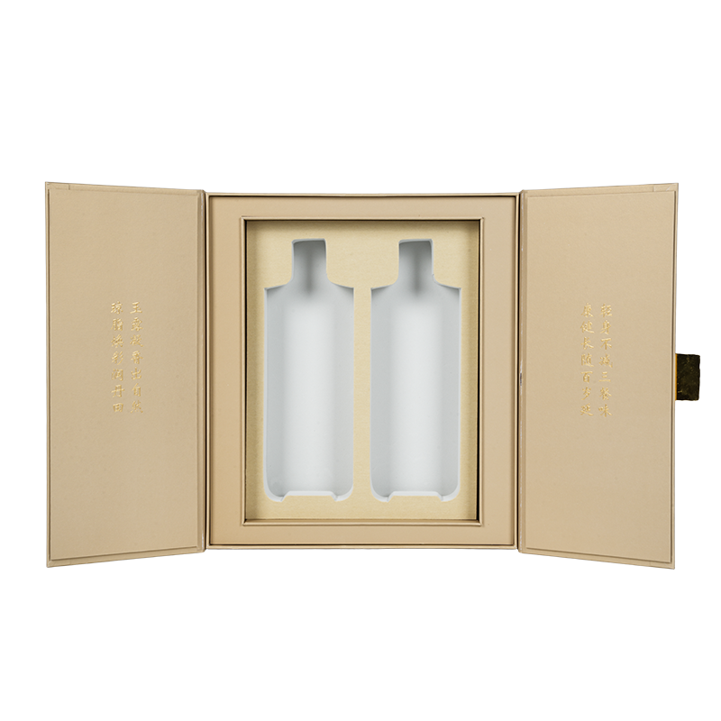 Jäykkä kaksiovinen ruokaöljylahjapakkaus