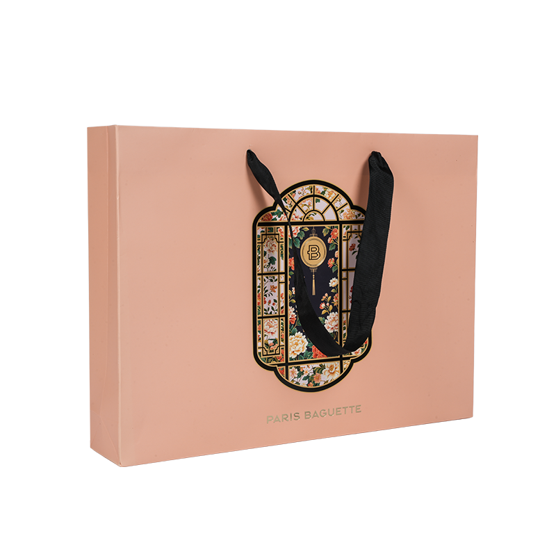 Vedenkestävä kahva kraft/valkoinen pahvi kakun kantolaukku