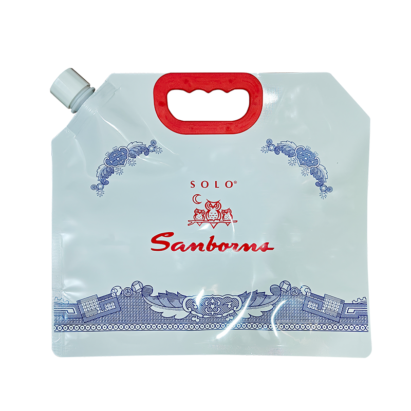 Yksinkertainen pyörretasku — valkoinen läpikuultava pystypussi